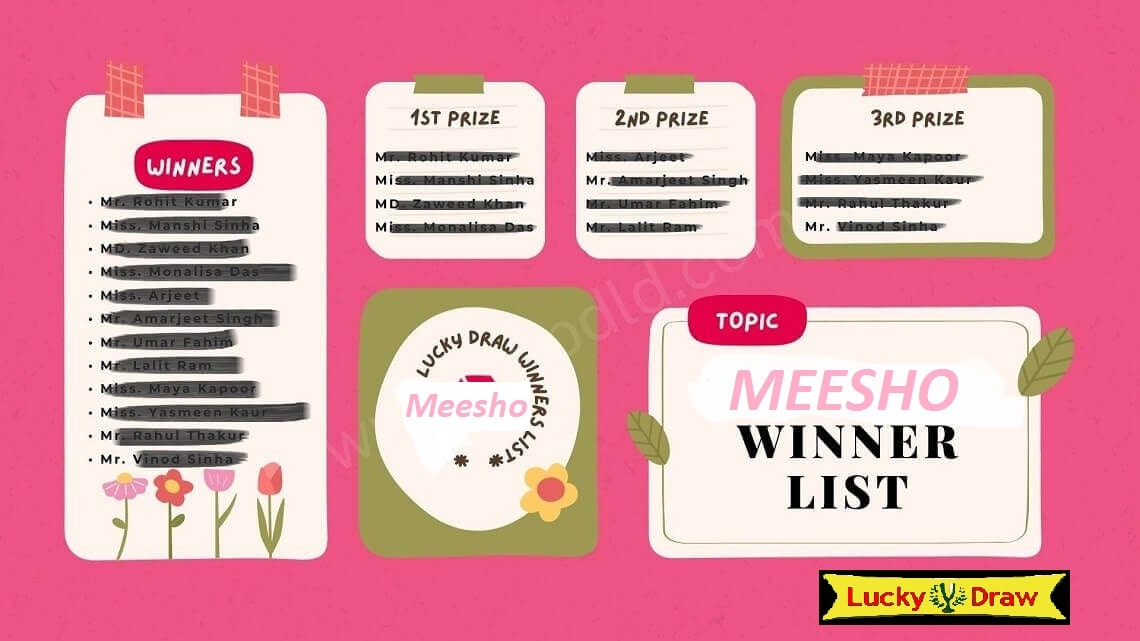 Meesho Lucky Draw Winner (Meesho winner list 2024)