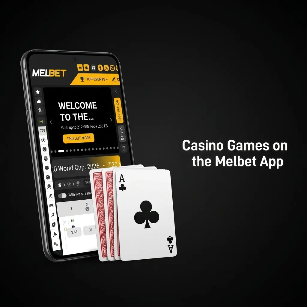 Melbet app casino games including live dealer tables, video slots, and crash games on mobile